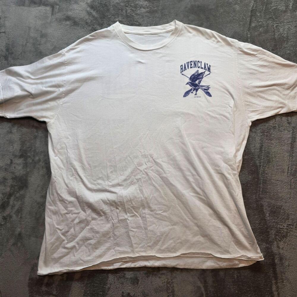 Ravenclaw Harry Potter Shirt Mens 3XL White Quidditch Graphic T-Shirt Hogwarts